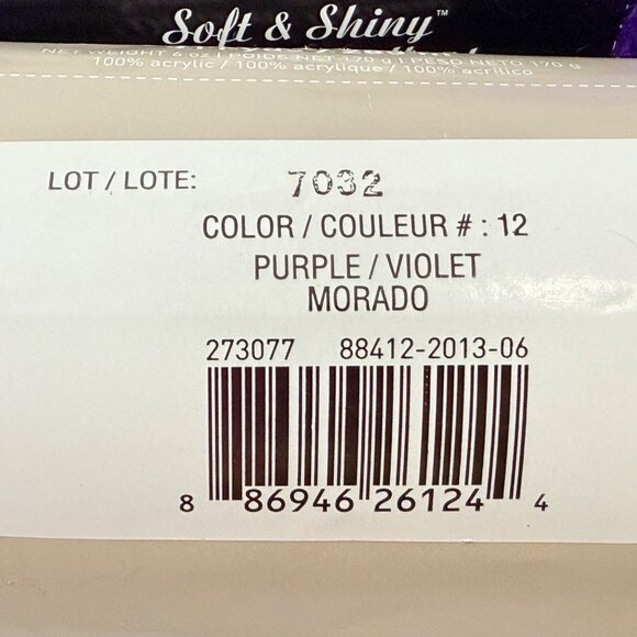 Loops & Threads Soft & Shiny Yarn - Purple - PRICE IS PER SKEIN 4 AVAILABLE - Picture 5 of 6